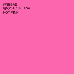 #FB66AE - Hot Pink Color Image